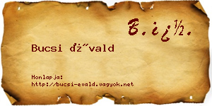 Bucsi Évald névjegykártya